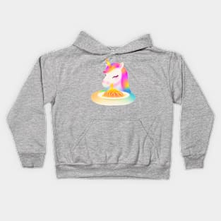 Rainbow Spaghetti Unicorn Kids Hoodie